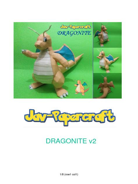 jav papercraft|Dragonite Shiny .